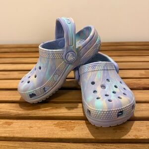 CROCS Kids Purple and Teal Classic Clogs